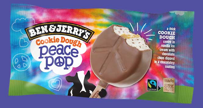 Ben & Jerry's Cookie Dough Peace Pop