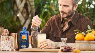 David Beckham drinking Haig Club Mediterranean Orange