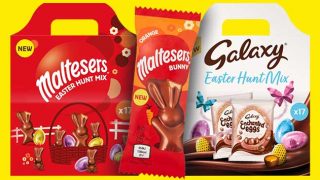 Maltesers Easter Hunt Mix, Orange Bunny and Galaxy Easter Hunt Mix