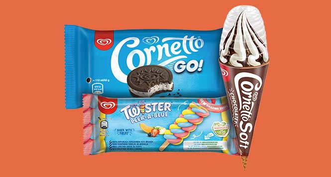 Wall's Cornetto Soft, Cornetto Go and Twister Peek-a-Blue