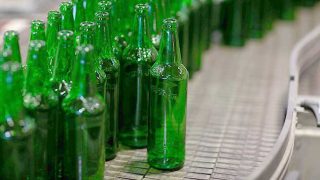 recycled beer bottles