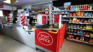 Post Office counter in convenience store