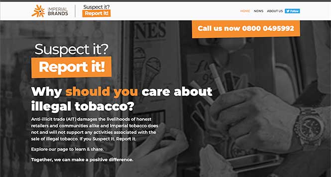 Imperial Tobacco anti-illicit trade website