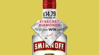 Smirnoff secret diamonds promotional bottle