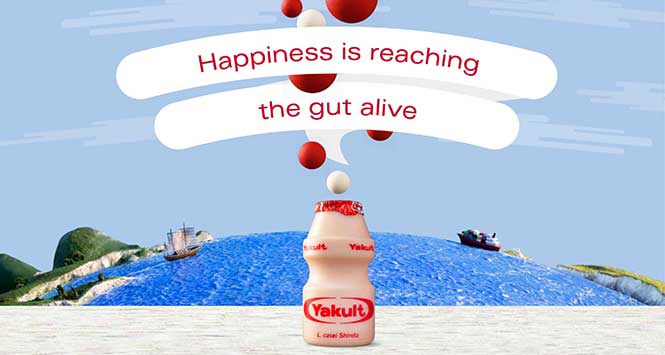Yakult: "Happiness is reaching the gut alive"