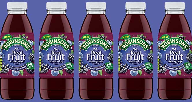 Robinsons Real Fruit Blackberry and Blueberry flavour