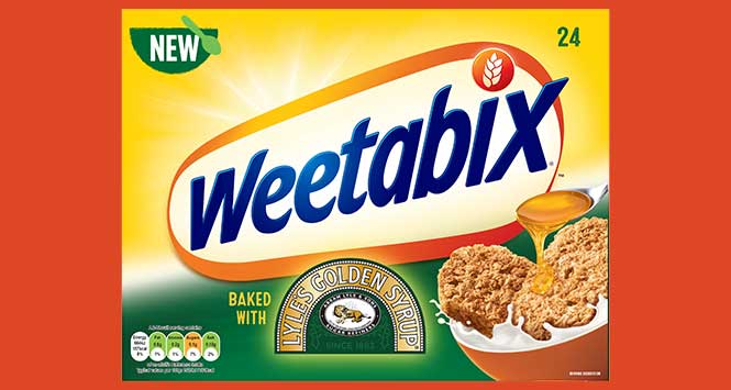 Weetabix baked with Lyle's Golden Syrup