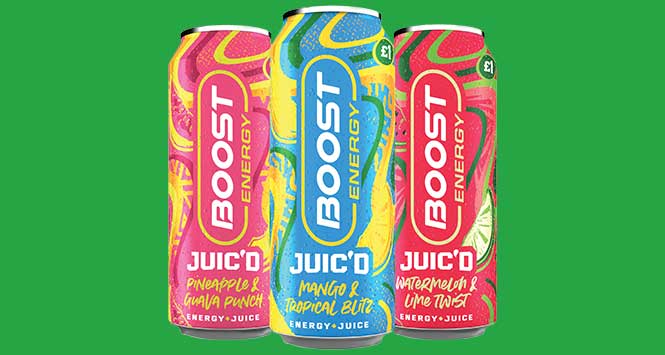 Big cans from Boost Scottish Local Retailer