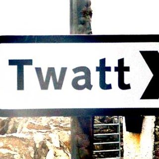 'Twatt' roadsign