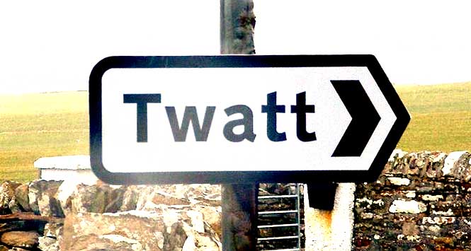 'Twatt' roadsign