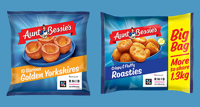 Aunt Bessie's packs with Navilens technology