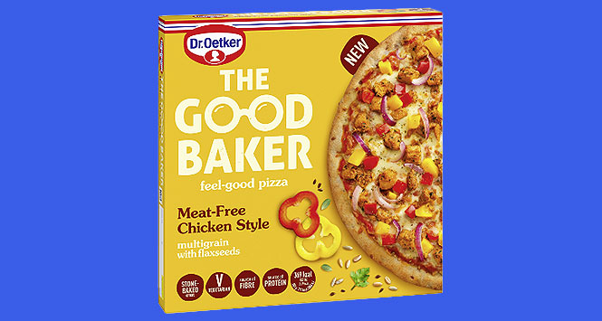 Dr Oetker Good Baker meat free chicken pieces pizza
