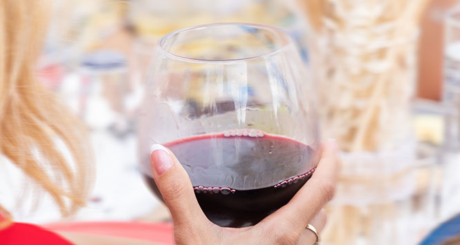 blurry wine glass
