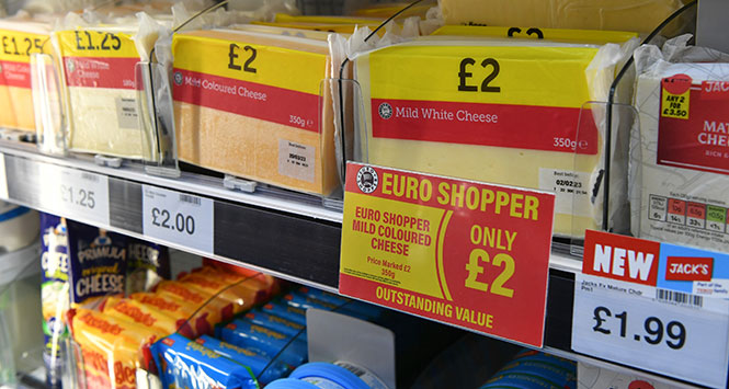 Price-marked own-label cheese