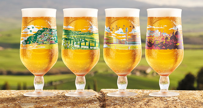 Birra Moretti glassware