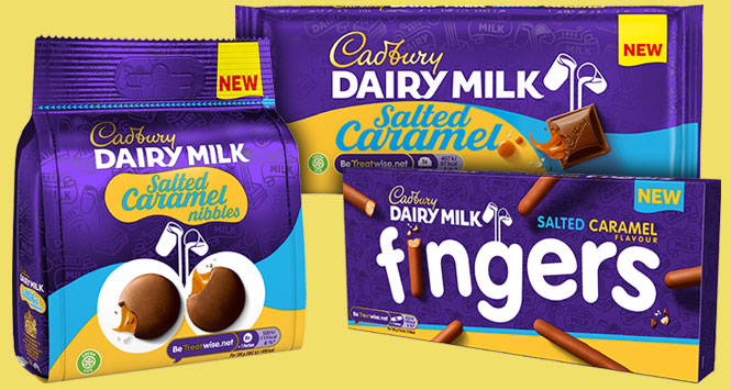 Cadbury Dairy Milk Salted Caramel range