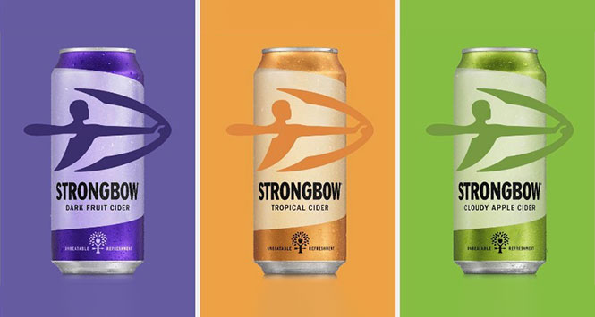 New-look Strongbow cans
