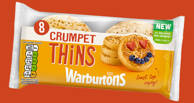 Warburtons Crumpet Thins