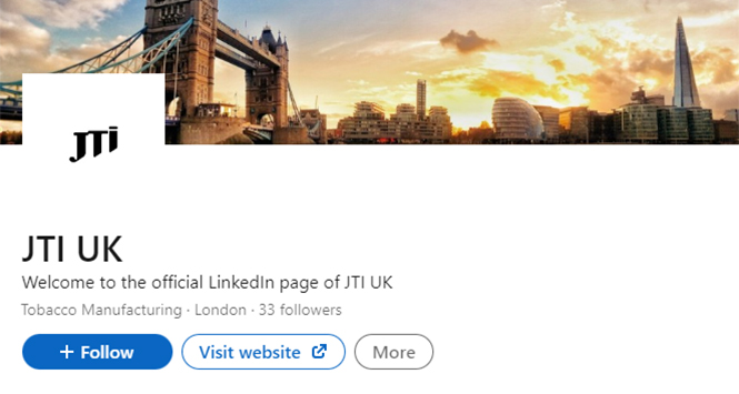 JTI's LinkedIn page