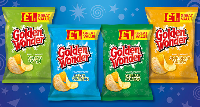 Golden Wonder £1 price-marked packs
