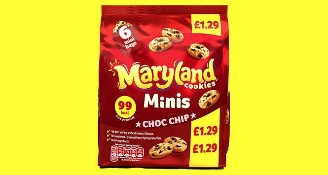 Maryland Choc Chip Minis price-marked pack