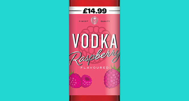 Spar own-label raspberry vodka